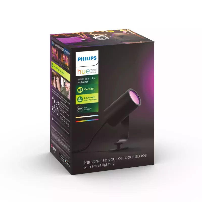 Philips Hue balta and colour ambience Lily Outdoor prožektors