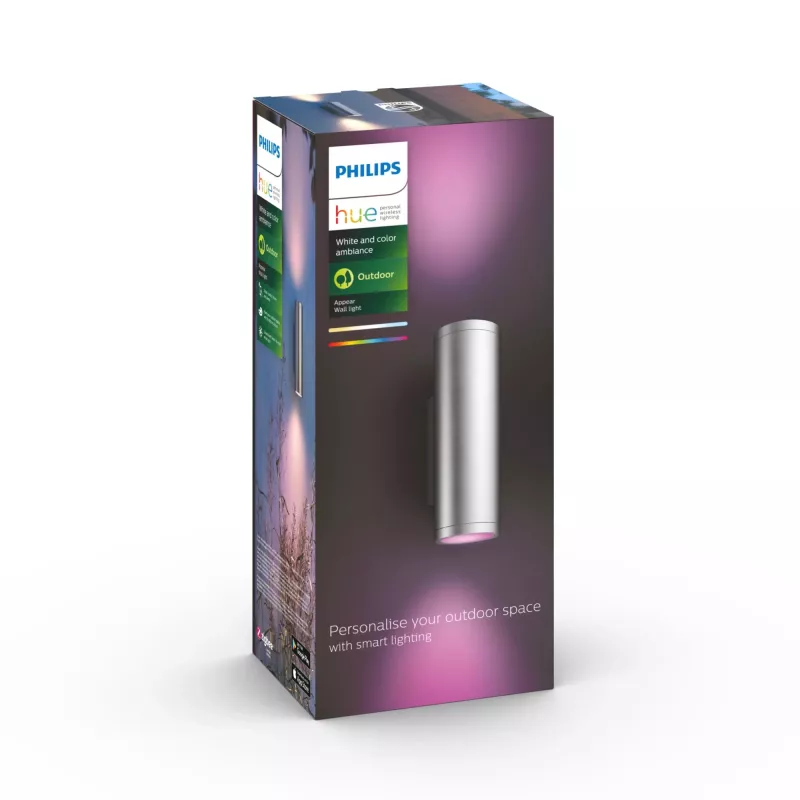 Philips Hue balta and colour ambience Appear āra sienas gaismeklis