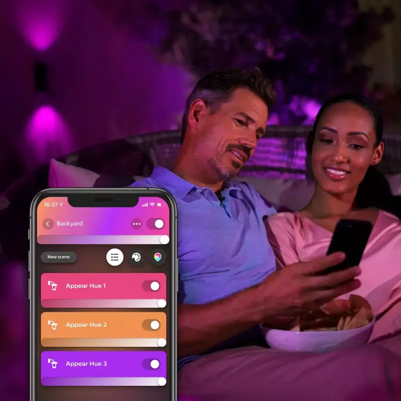 Āra sienas apgaismojums Philips Hue balta and colour ambience Appear