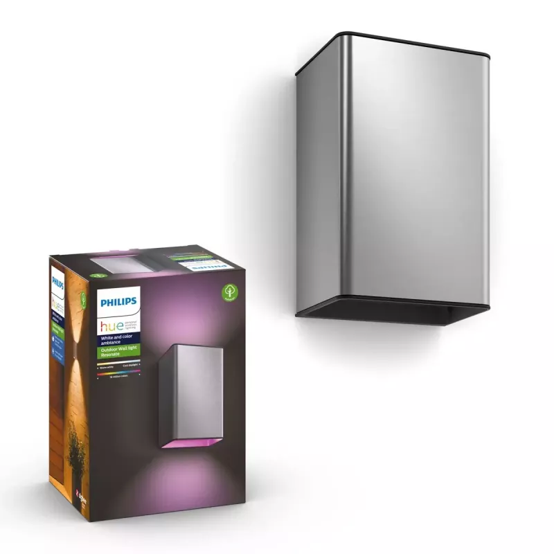 Āra sienas apgaismojums Philips Hue balta and colour ambience Resonate