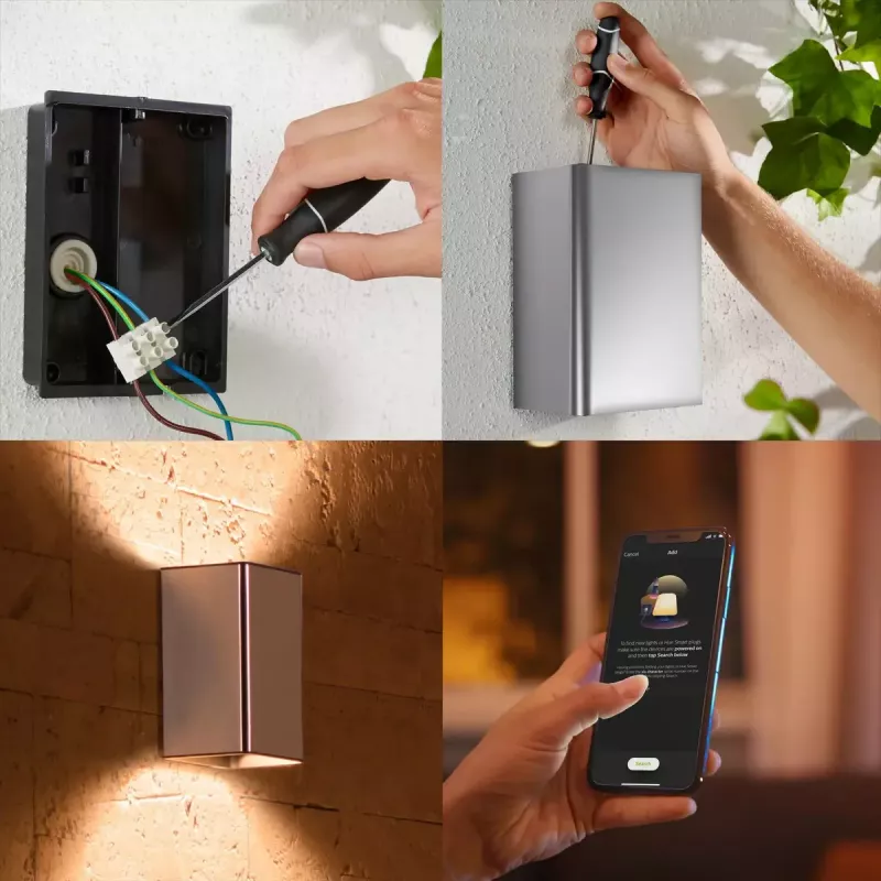 Āra sienas apgaismojums Philips Hue balta and colour ambience Resonate