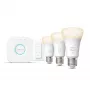 Philips Hue White Starter komplekts: 3 E27 viedās spuldzes (1100) + dimmera slēdzis