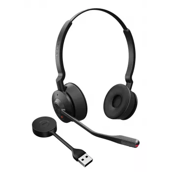 Jabra Engage 55 SE - USB-A UC Stereo, EMEA/APAC, bezvadu, 40 - 16000 Hz, birojam/zvanu centram, 83 g, austiņas, melna