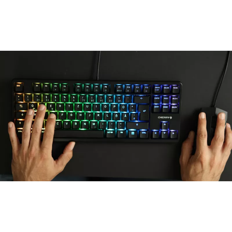 CHERRY G80-3000N RGB TKL tastatūra Universāla USB QWERTZ Vācu Melna