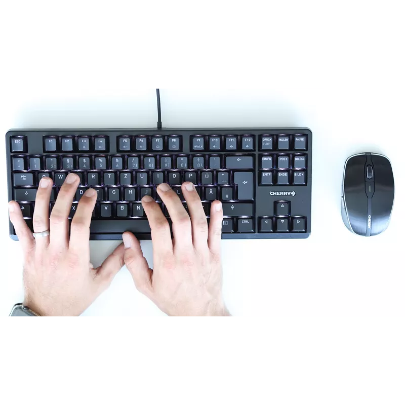 CHERRY G80-3000N RGB TKL tastatūra Universāla USB QWERTZ Vācu Melna