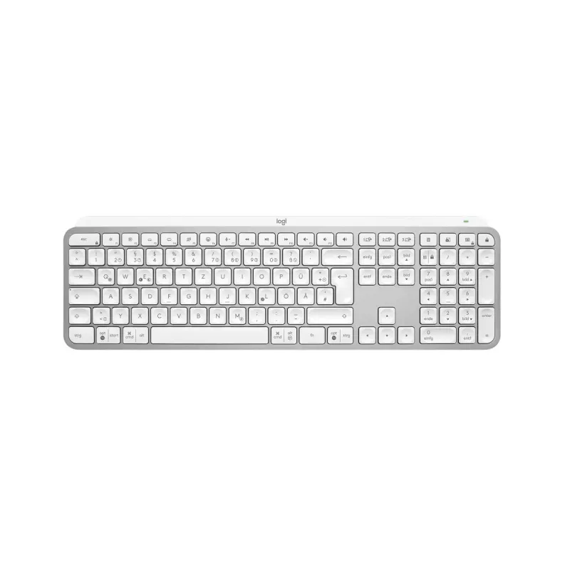 tastatūra Logitech MX Keys S Universal RF Wireless + Bluetooth QWERTZ German Aluminium balta
