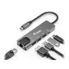 Equip USB-C 5-in-1 daudzfunkciju adapteris, HDMI, Gigabit LAN, USB 3.2 GEN1, 100 W USB PD