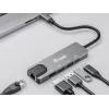 Equip USB-C 5-in-1 daudzfunkciju adapteris, HDMI, Gigabit LAN, USB 3.2 GEN1, 100 W USB PD