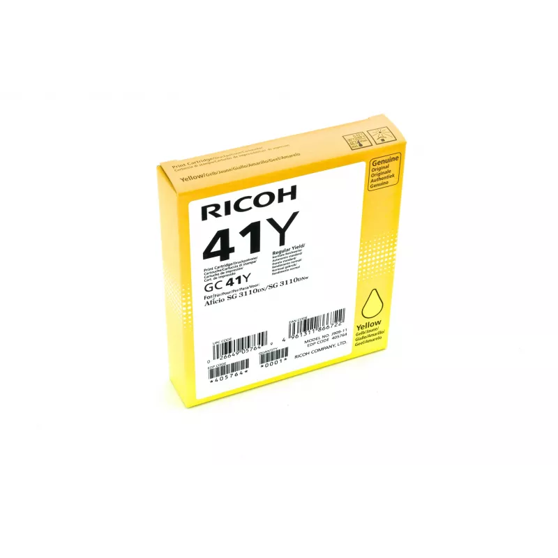 Ricoh 405764 tintes kasetne 1 gab. oriģināla standarta ietilpība dzeltena