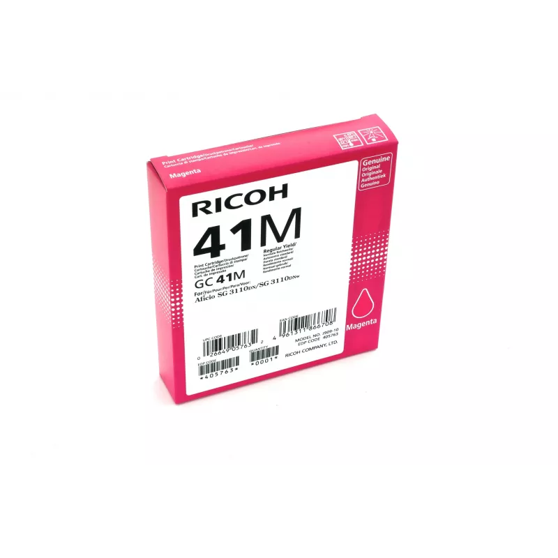 Ricoh 405763 tintes kasetne 1 gab. Oriģināla standarta ietilpība fuksīna krāsai