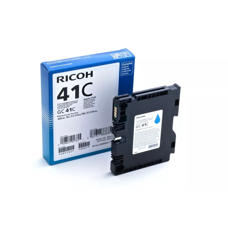 Ricoh 405762 tintes kasetne 1 gab. Oriģināla standarta ietilpība ciāna