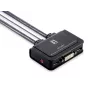 LevelOne 2-portu USB DVI-D Single Link kabeļa KVM slēdzis ar audio atbalstu