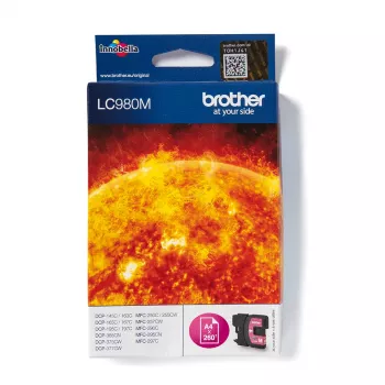 Brother LC980M tintes kasetne 1 gab. oriģināla madženta