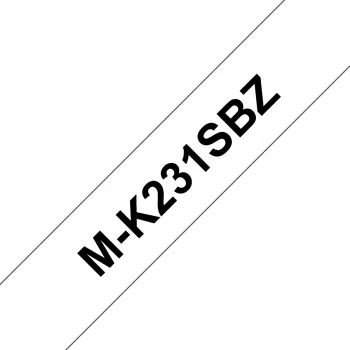 Brother M-K231SBZ līmlentes etiķetēm Melns uz balta