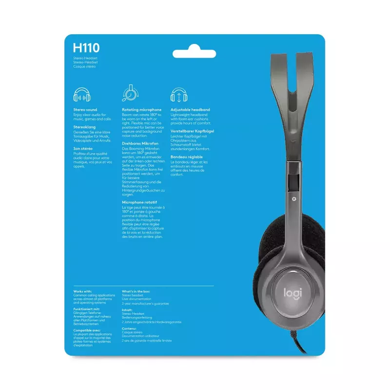 LOGITECH H110 - 3.5 mm - Stereo austiņas
