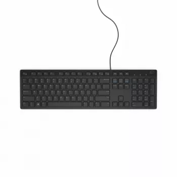 DELL vadu tastatūra - KB216 - vācu (QWERTZ) - melna, pilna izmēra (100%), vadu, USB, QWERTZ, melna