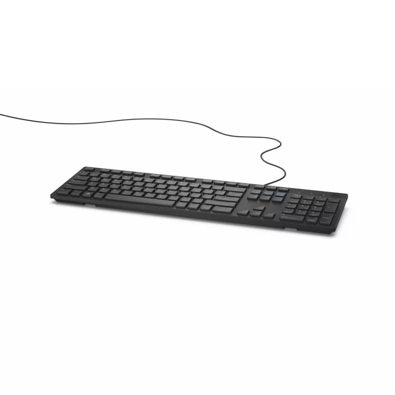 DELL vadu tastatūra - KB216 - vācu (QWERTZ) - melna, pilna izmēra (100%), vadu, USB, QWERTZ, melna
