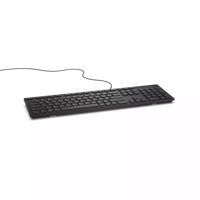 DELL vadu tastatūra - KB216 - vācu (QWERTZ) - melna, pilna izmēra (100%), vadu, USB, QWERTZ, melna