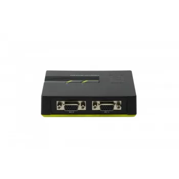LevelOne 2 pieslēgvietu USB VGA KVM slēdzis, 2048 x 1536 pikseļi, melns, zaļš