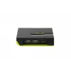 LevelOne 2 pieslēgvietu USB VGA KVM slēdzis, 2048 x 1536 pikseļi, melns, zaļš