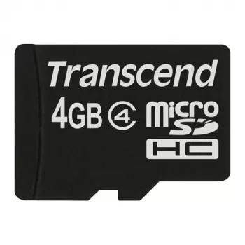 MicroSDHC karte Transcend 4GB interfeiss MicroSDHC modelis TS4GUSDC4