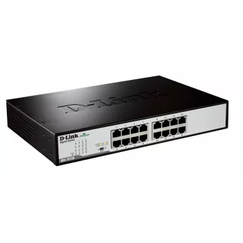 D-Link DGS-1016D/E tīkla slēdzis Nepārvaldīts Melns, Metālisks