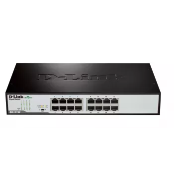 D-Link DGS-1016D/E tīkla slēdzis Nepārvaldīts Melns, Metālisks