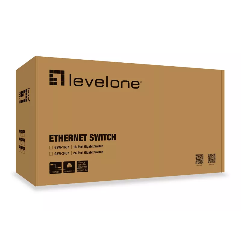 Nepārvaldīts slēdzis LevelOne GSW-2457, 24 portu Gigabit