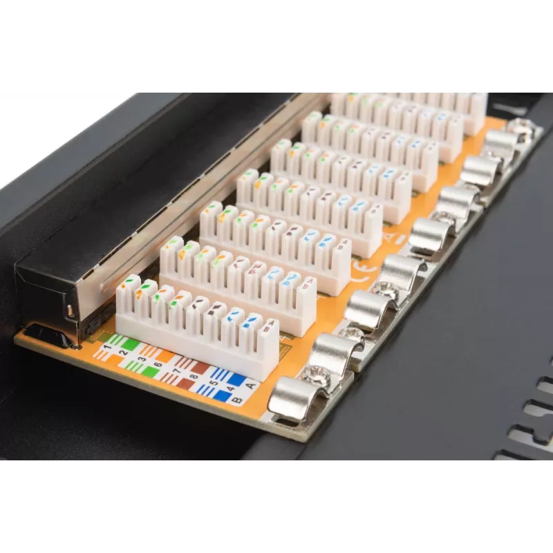 DIGITUS Patch panel CAT6 8-portu ekranēts melns 10 collu