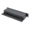 DIGITUS Patch panel CAT6 8-portu ekranēts melns 10 collu