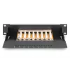 DIGITUS Patch panel CAT6 8-portu ekranēts melns 10 collu