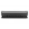 DIGITUS Patch panel CAT6 8-portu ekranēts melns 10 collu