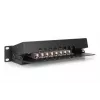 DIGITUS Patch panel CAT6 8-portu ekranēts melns 10 collu