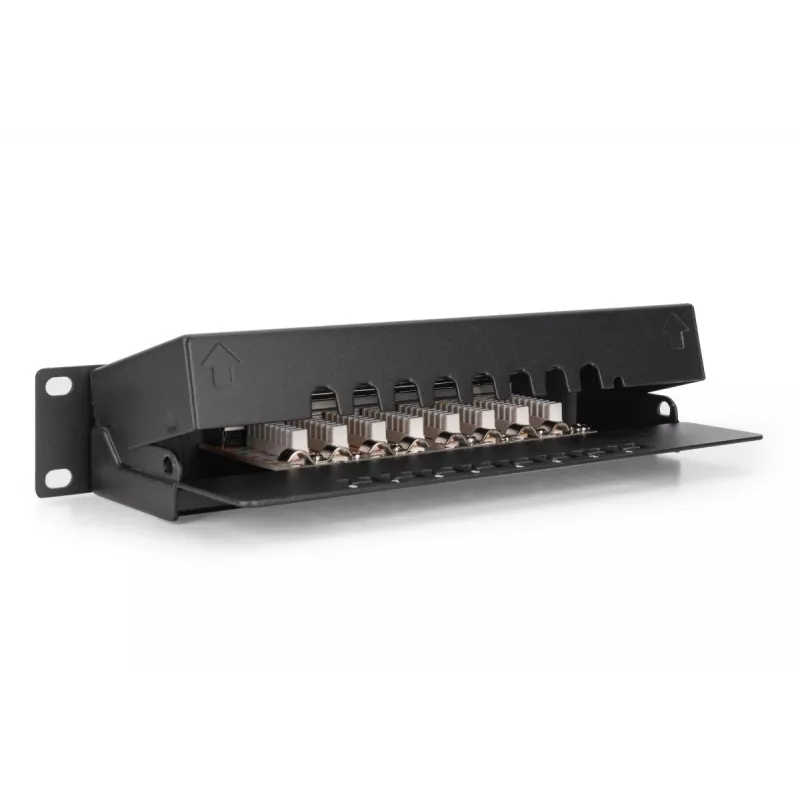 DIGITUS Patch panel CAT6 8-portu ekranēts melns 10 collu