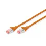 DIGITUS komutācijas kabelis - CAT6 - S/FTP - Bez aizķeršanās - Cu - 50cm - oranžs