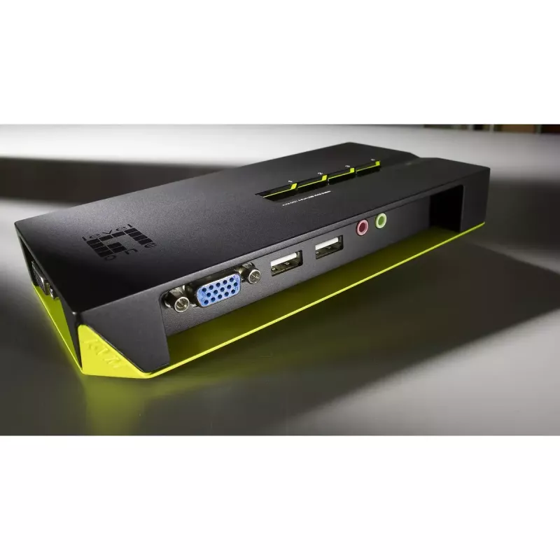 LevelOne 4 portu USB VGA KVM slēdzis, audio atbalsts