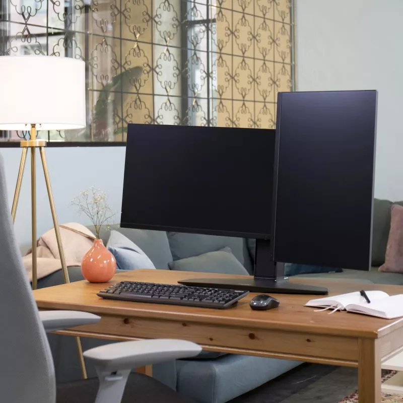 Dual Monitor Lift Stand Ergotron Neo Flex 62.2 cm Melns