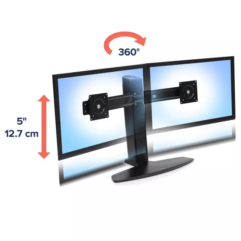 Dual Monitor Lift Stand Ergotron Neo Flex 62.2 cm Melns