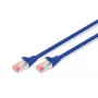 DIGITUS komutācijas kabelis - CAT6 - S/FTP - Snagless - Cu - 50cm - zils