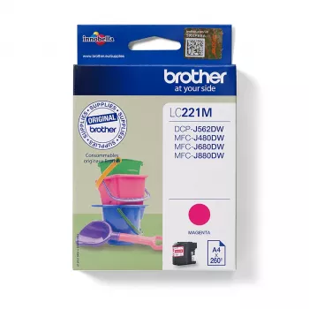 Cartridge Brother LC-221M Red Ink 260 lapas DCPJ562DW MFCJ480DW