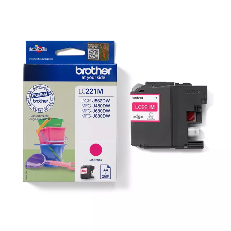 Cartridge Brother LC-221M Red Ink 260 lapas DCPJ562DW MFCJ480DW