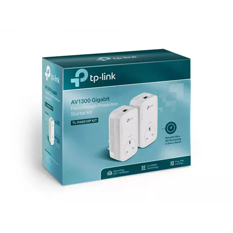 TP-Link TL-PA8010P KIT PowerLine tīkla adapteris 1300 Mbit/s Ethernet LAN Balts 2 gab.
