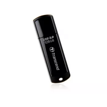 TRANSCEND Jetflash 700 - 128GB USB zibatmiņa - USB 3.0 - Melna
