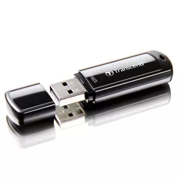 TRANSCEND Jetflash 700 - 128GB USB zibatmiņa - USB 3.0 - Melna