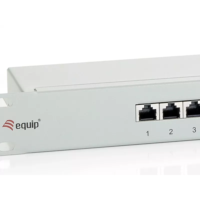 Equip 24 portu Cat.6 ekranēts ielāpu panelis, gaiši pelēks