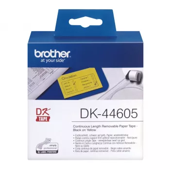 Brother DK-44605 printera etiķetes, dzeltenas