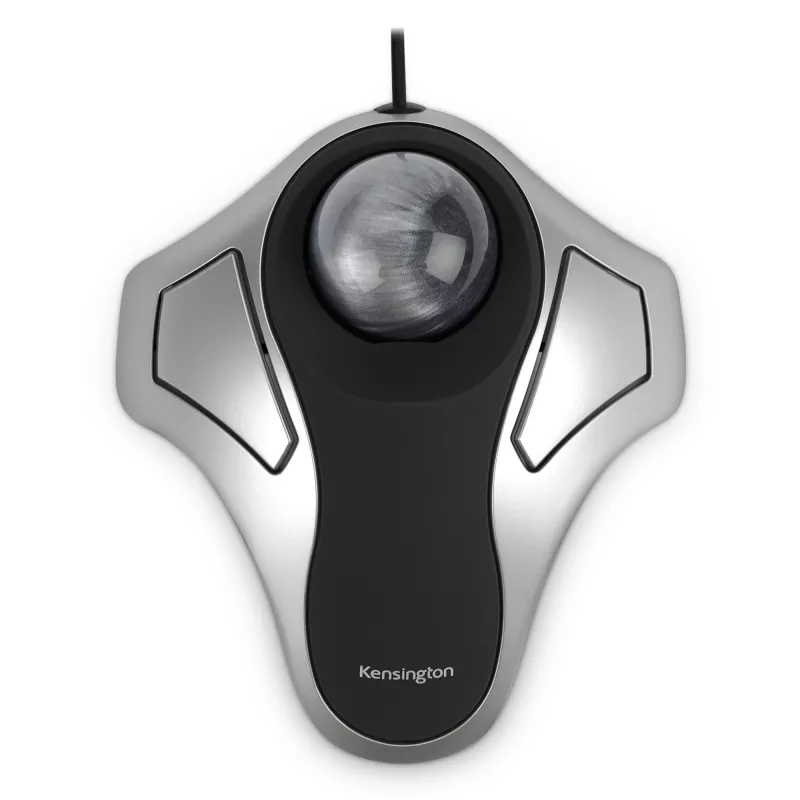 Kensington Orbit Optical Trackball, piemērota abām rokām, optiskais, USB Type-A, sudraba
