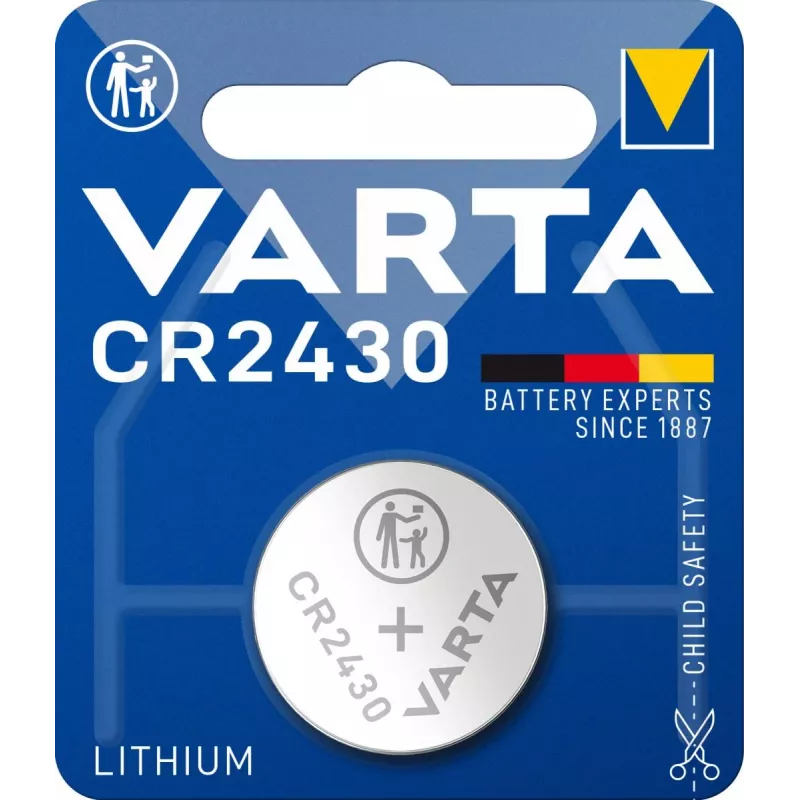 VARTA baterija, litija pulksteņa elements Cr2430 3V
