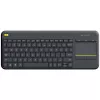 LOGITECH Wireless Touch Keyboard K400 Plus - Melns - Qwerty Holandiešu