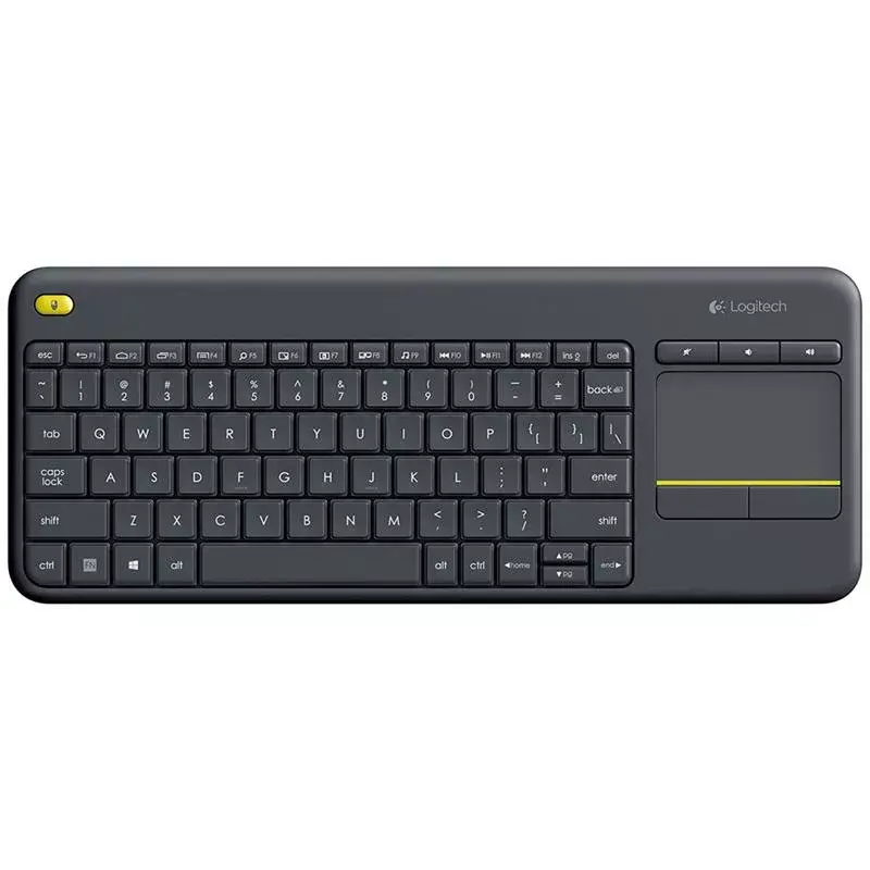 LOGITECH Wireless Touch Keyboard K400 Plus - Melns - Qwerty Holandiešu